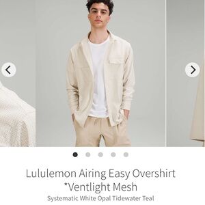 lululemon athletica Lightweight Overshirt in Systematic White